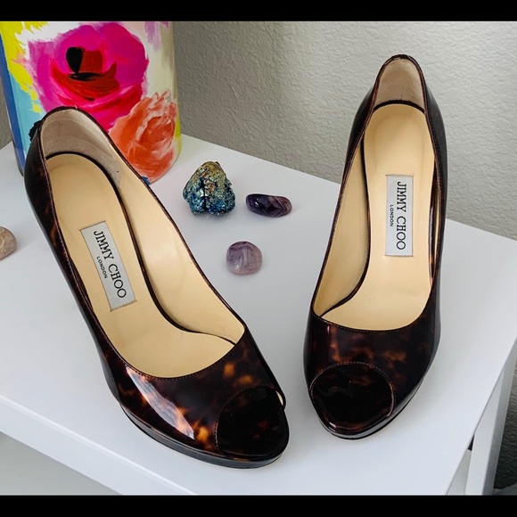 Jimmy Choo Patent Leather Tortoise Shell P… - Picture 2 of 7
